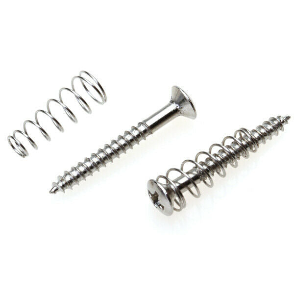 6pcs Chrome Guitar  Pickup Mounting Screws And Springs For Guitars