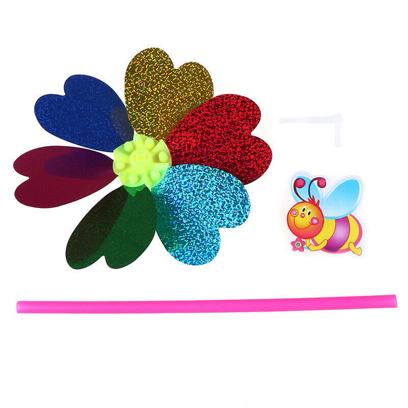 Colorful Sequins Windmill Wind Spinner Home Garden Yard Decoration Kids T.l8