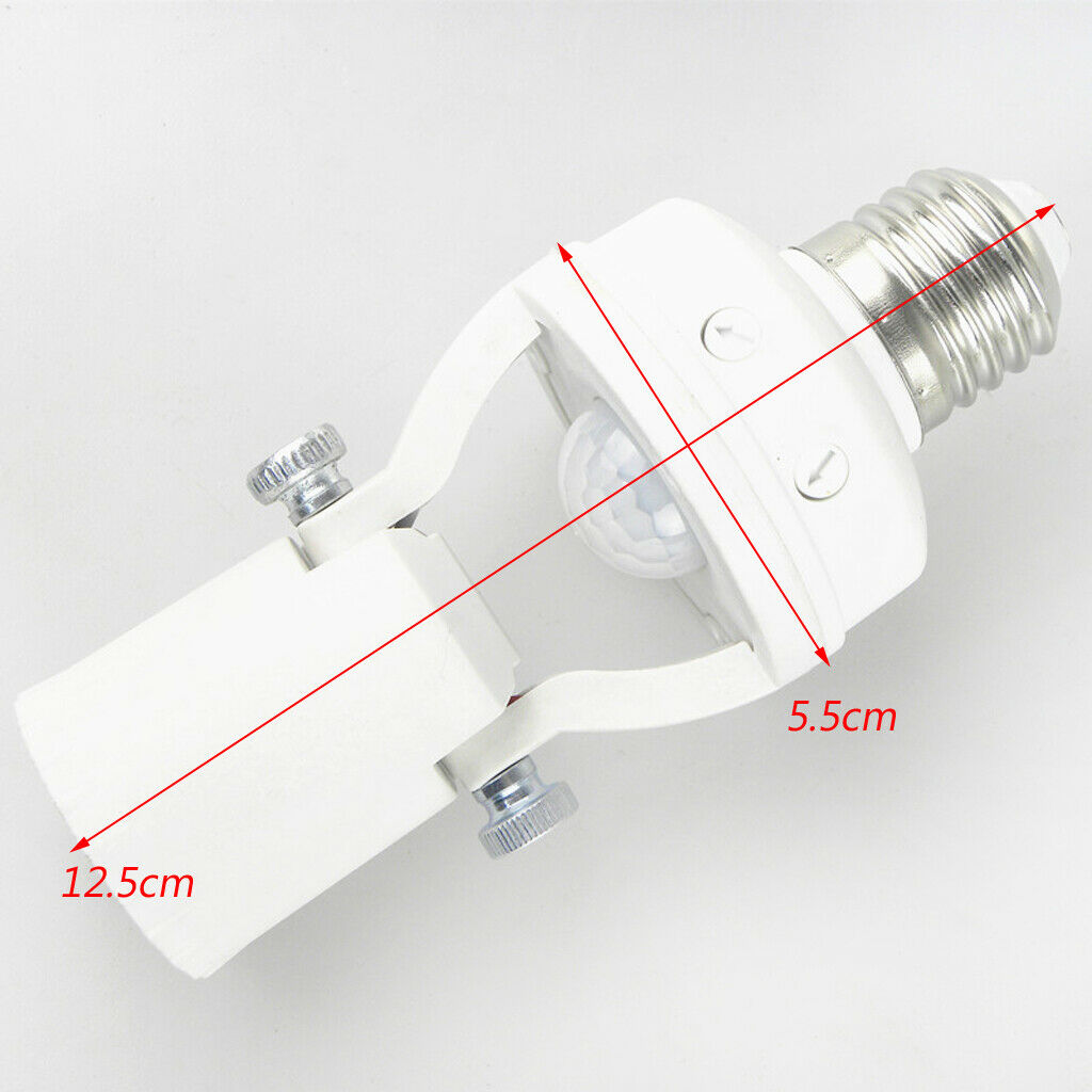 Infrared Motion Sensor Detector Lamp Holder LED Light Bulb Base Socket E27