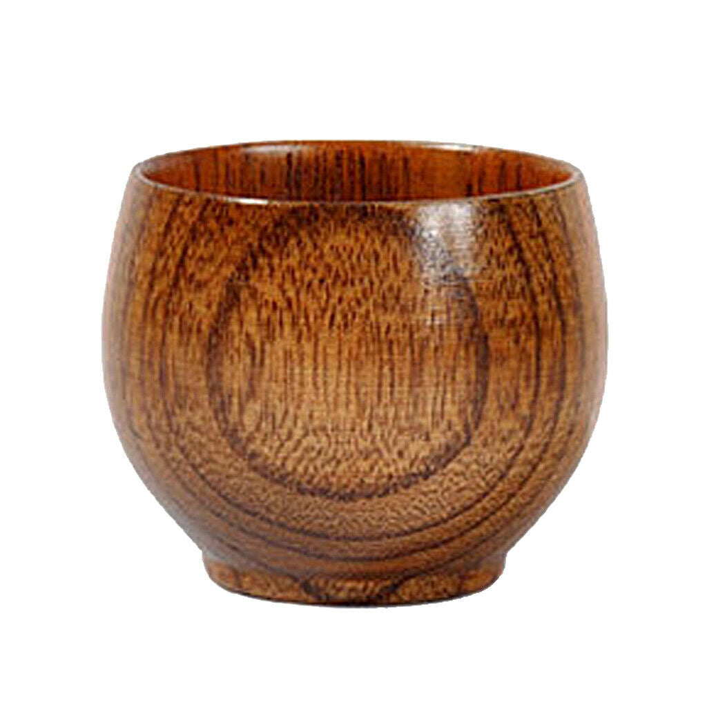 4x Mini Wooden Cup Handmade Natural Wood Coffee Tea Beer Juice Milk Mug 50ml