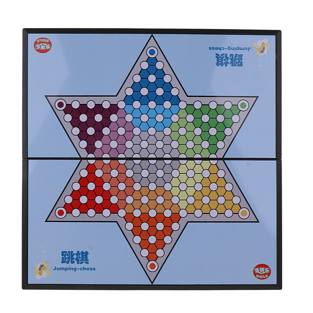 Chinese Checkers Table Game -  Folding Board, Unfold To 7.6x7.6 Inch