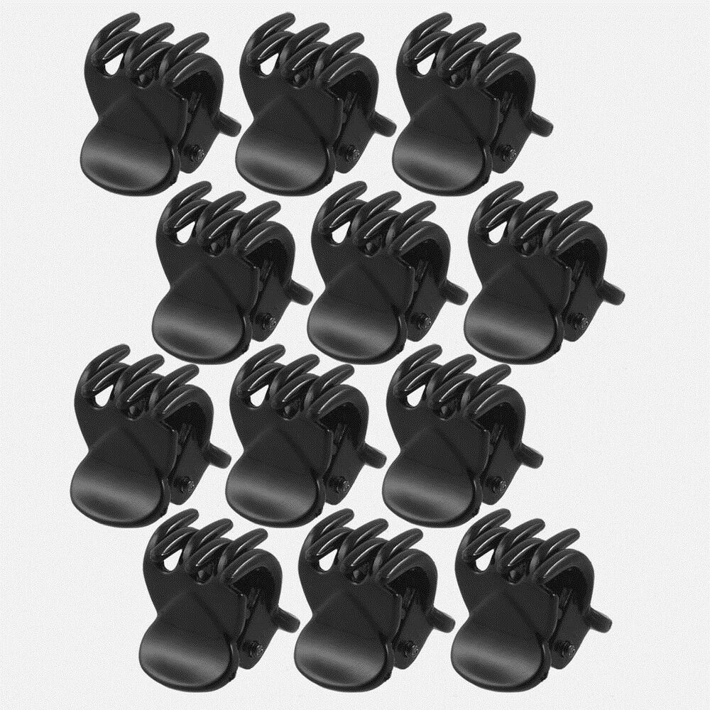 12PCS Lot Black Plastic Mini Hairpin 6 Claws Hair Clip Clamp for Ladies New