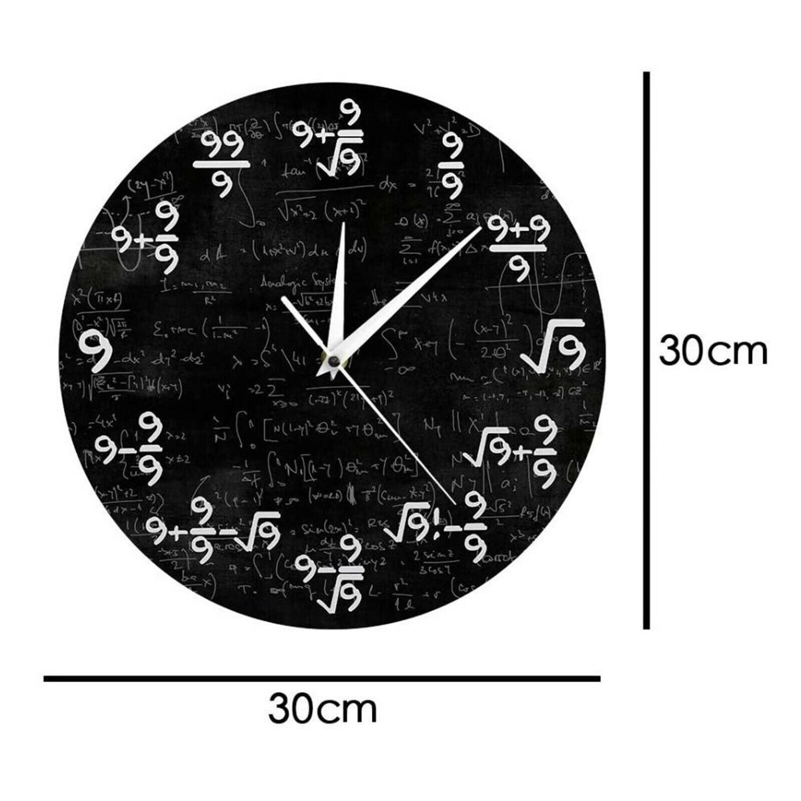 Math Wall Clock 12 inch Mathematical Equations Art Clock Home Decor Gifts