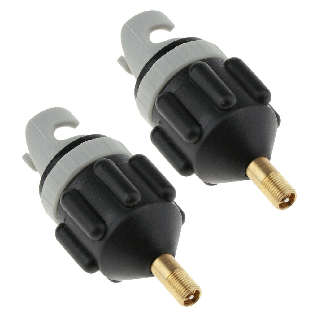 2X Valve Adapter Inflatable Boat Air Pump Connector Kayak Hose Works