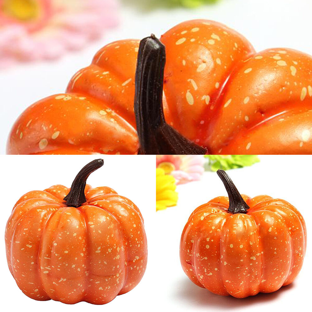 2Pcs Plastic Yellow Pumpkin Large Vegetable Creative Party Decorativ.l8