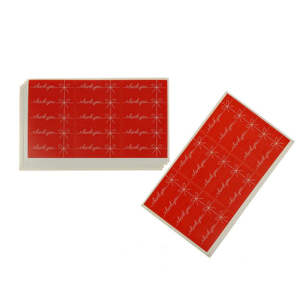75pcs/set Thank You Red Label Stickers For Gift Cake Baking Sealing Hang T.l8