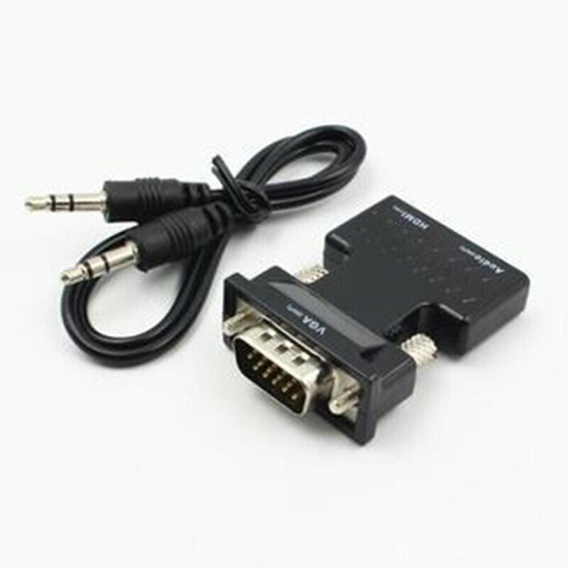 2X(MI Female to VGA Female Converter with Audio Adapter, Supports 1080P SigN6S5)