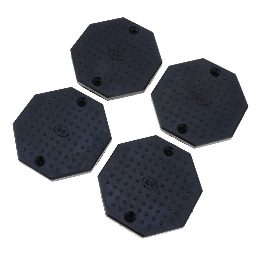 4PCS Heavy Duty Rubber Car Lift Arm Pads Equipment Kit Black Octagon