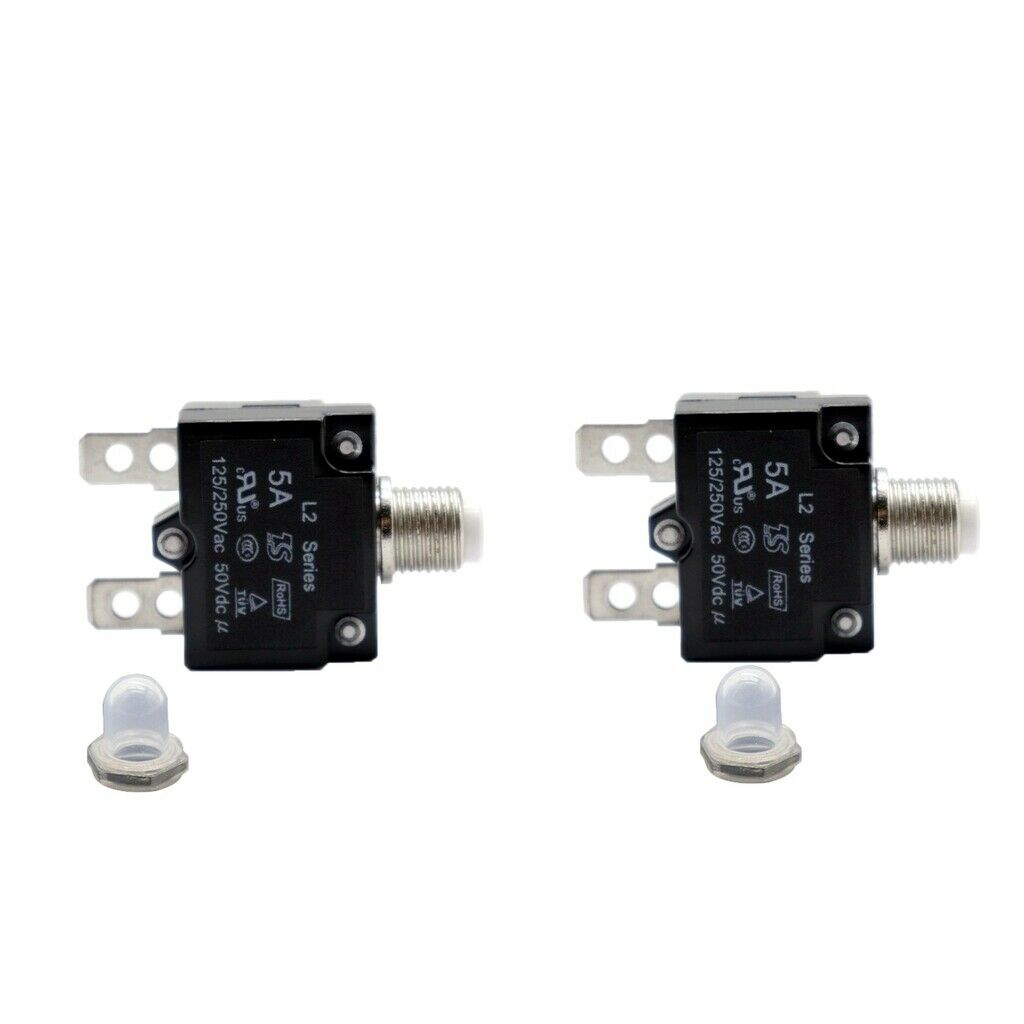 3Pcs 5A 125/250V AC 50V DC Circuit Breaker Manual Overload Protector Switch