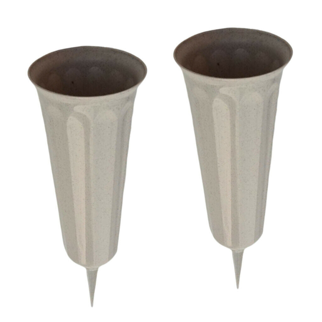 10.2" Plastic Cemetery Stake in Ground Flower Vase Container Holder Garden Decor