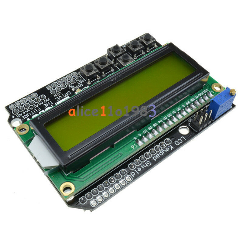 2PCS 1602 LCD Yellow Backlight Keypad Board Shield for Arduino ATMEGA328 2560