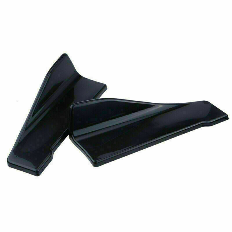 Universal Skirt Spoiler Rear Lip Extension Rocker Splitters Winglet Wings Black