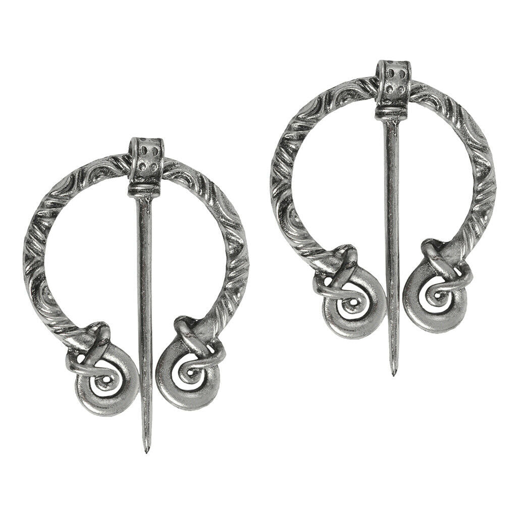 2pcs Viking Norse Brooches Retro Shawl Coat Scarf Collar Jewellery Pin