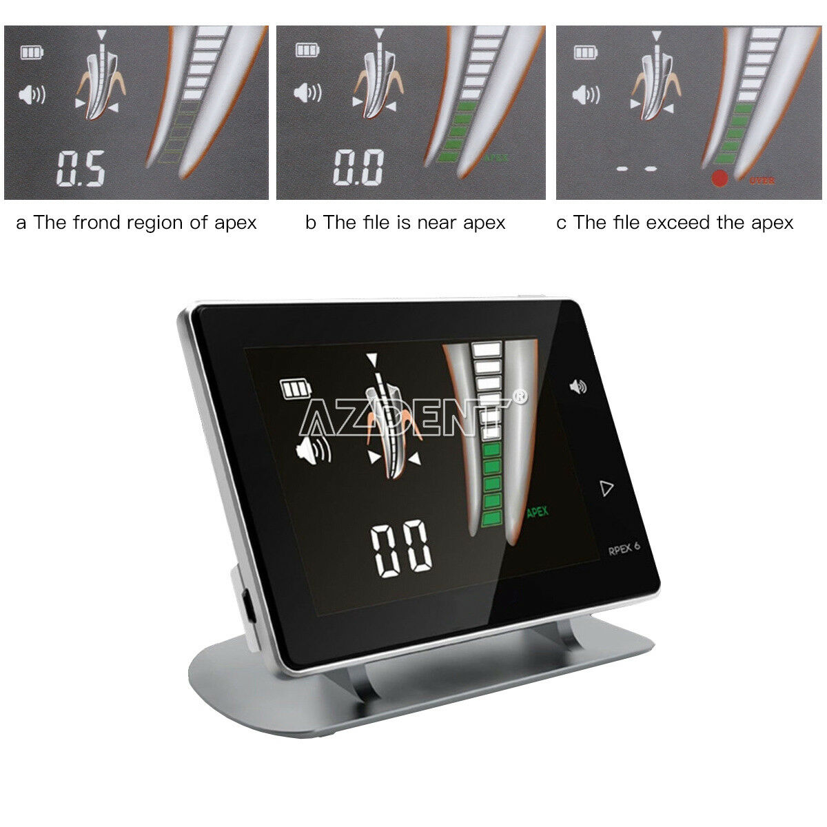 Dental 4.5" LCD Screen Apex Locator Endodontic Root Canal Metallic Woodpecker UK