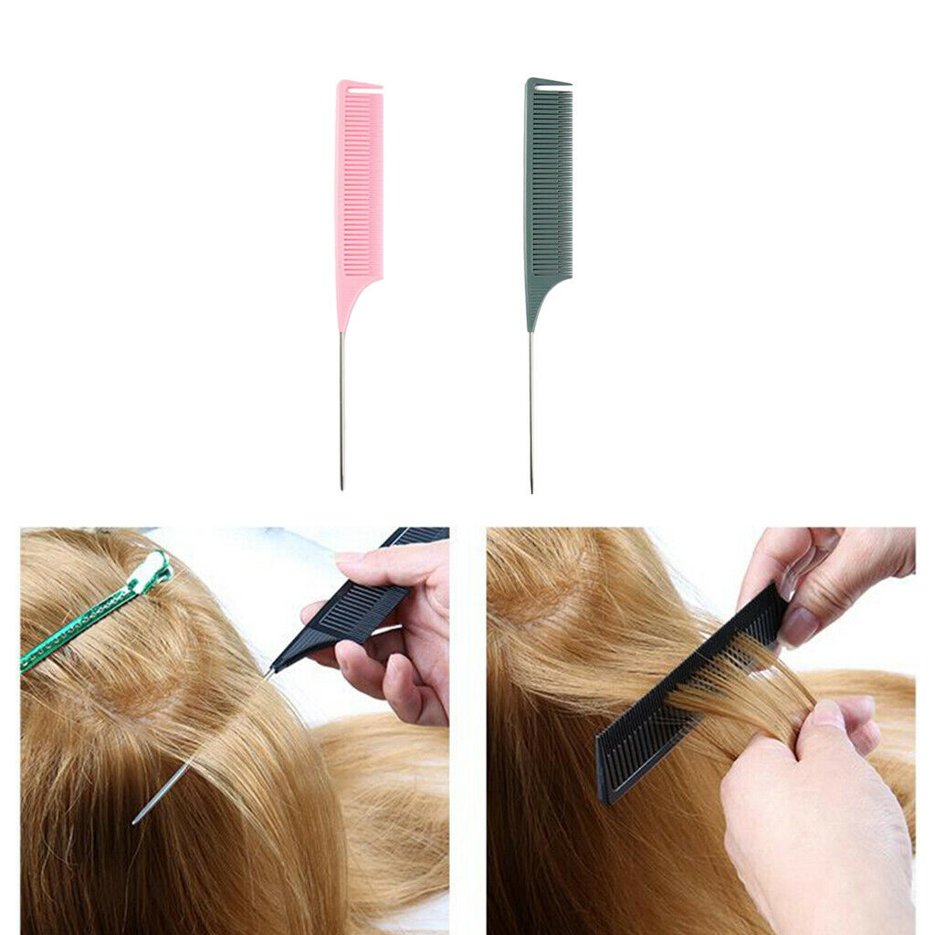 2-pack ABS Weave Highlighting Foiling Hair Comb Salon Combs Professional