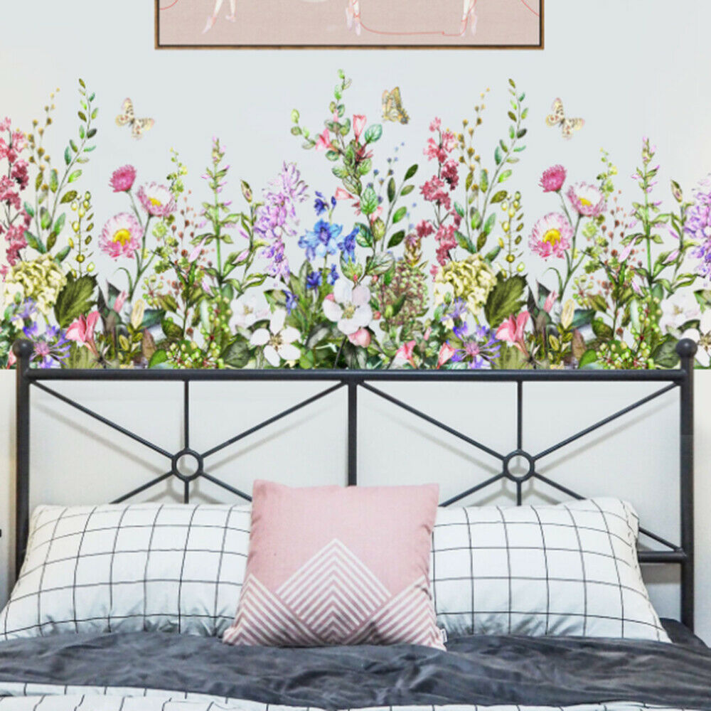 Plant flower Wall Paste Home Decor for Bedroom Living Room Wall Stickers Decals