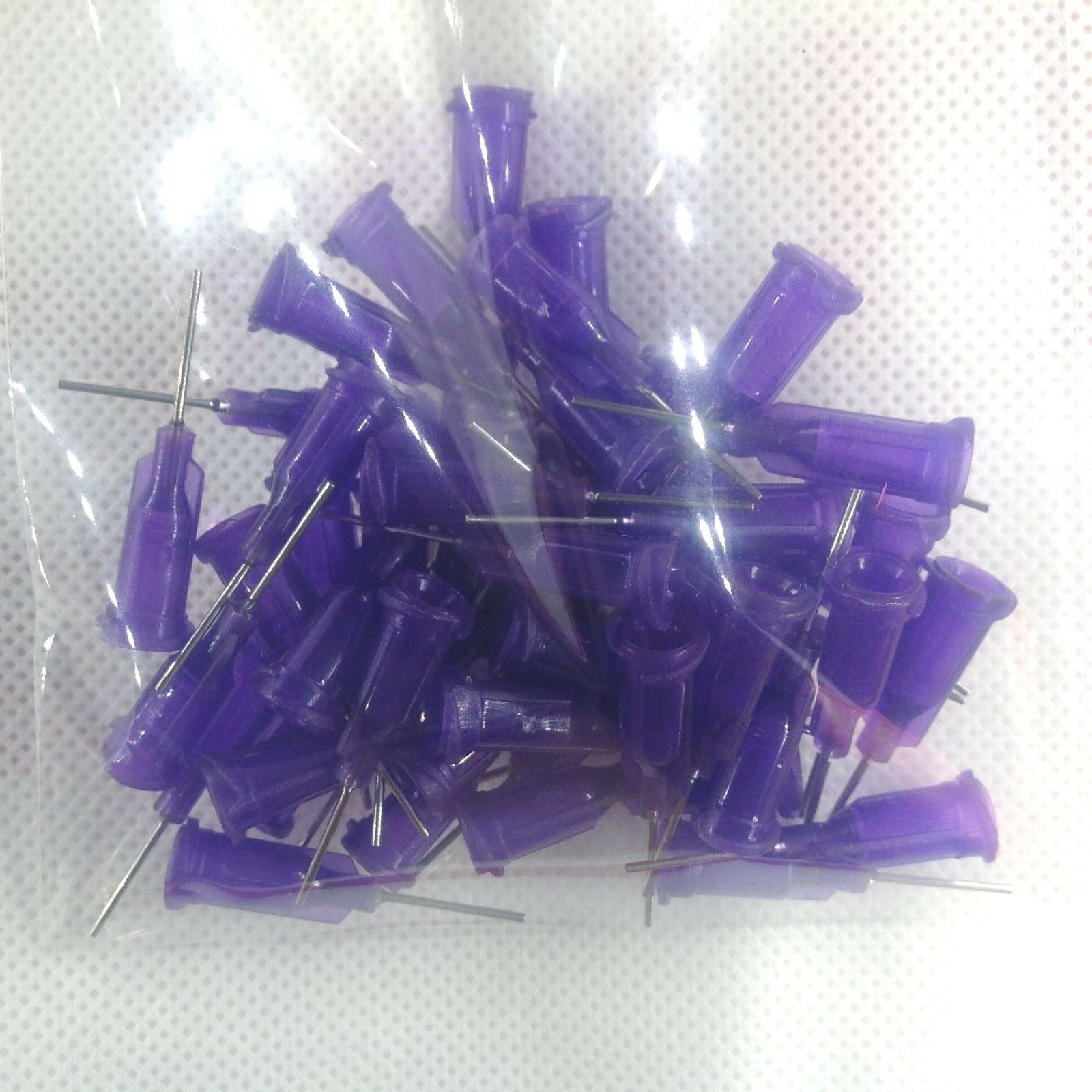 50pcs 1/2" 21Ga Dispensing Needle Tip For Liquid Dispenser Adhesive Glue 0.5"