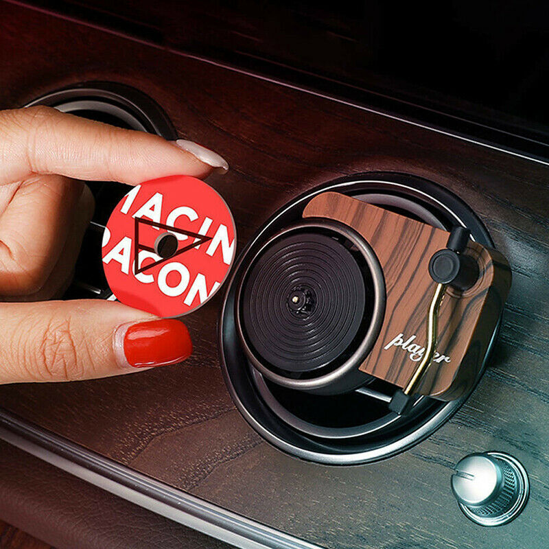 Record Player Car Air Freshener Clip Phonograph Air Vent Fragrance Solid BalBDA