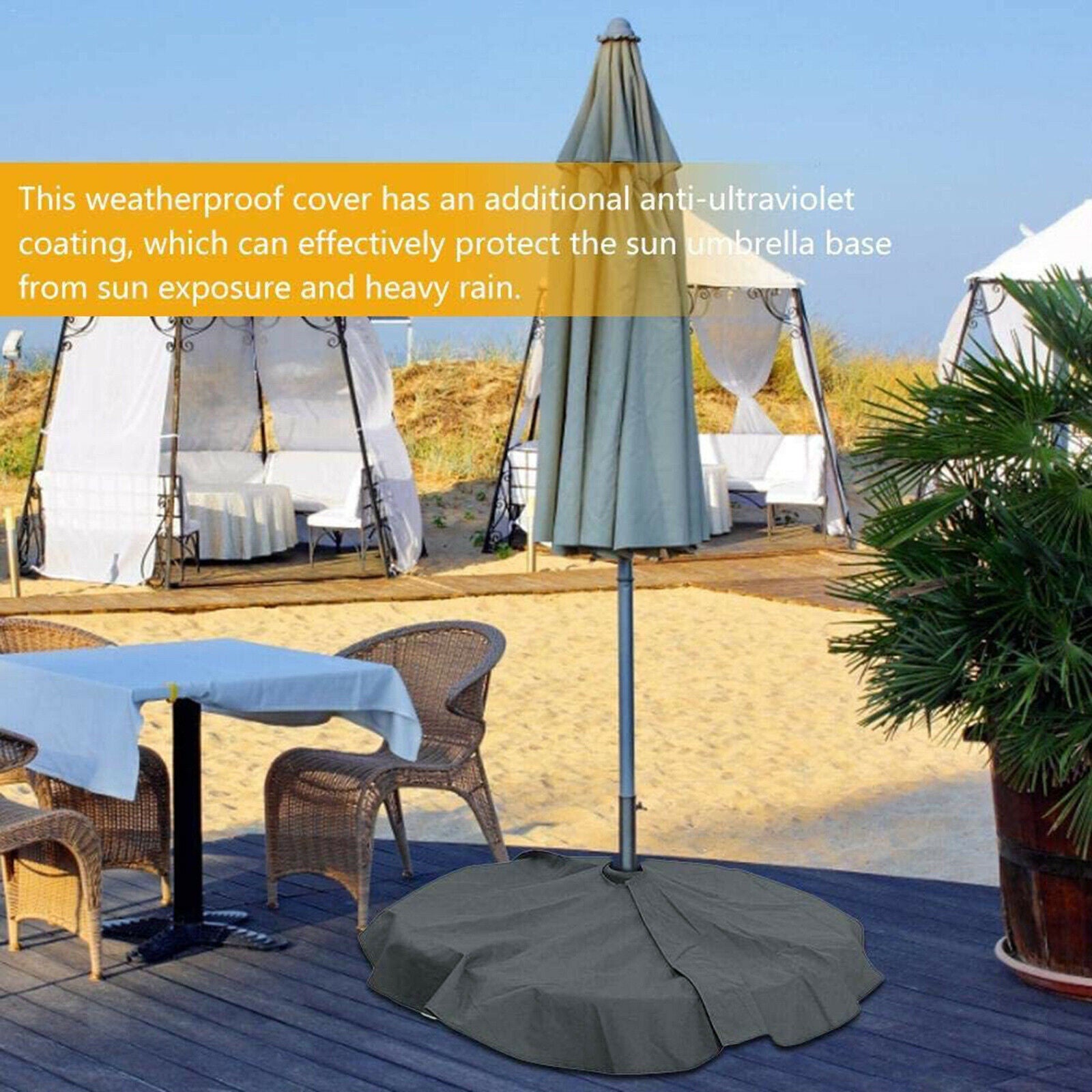 Outdoor Parasol Stands Cover Supplies for Courtyard Garden Patio Beach Yard