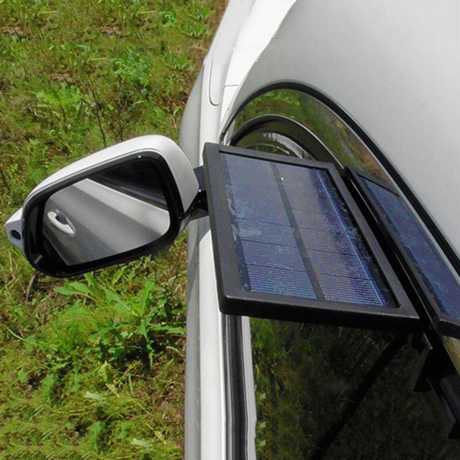 Solar Panel Attic Fan Mini Ventilator for Pet House Camping Double Exhaust