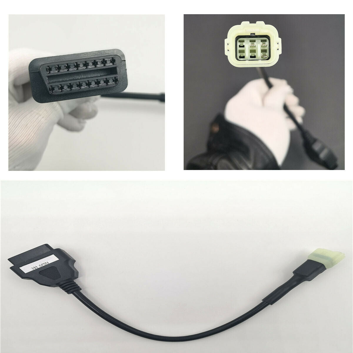 For Kawasaki Z900 Z900RS 2017+ 3-pin OBD2 Motorcycle Diagnostic Cable Adapter