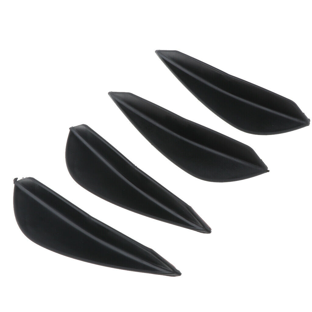 4 Pieces Carbon Fiber Front Bumper Splitter Fins Trim Set Black General