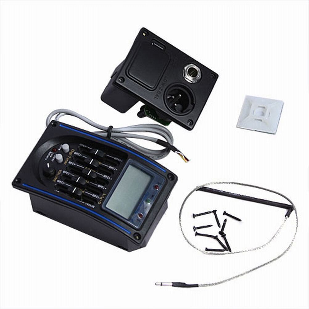 Acoustic LC-5 EQ Equalizer Guitar Preamp Piezo Pickup Tuner with LCD Display XC