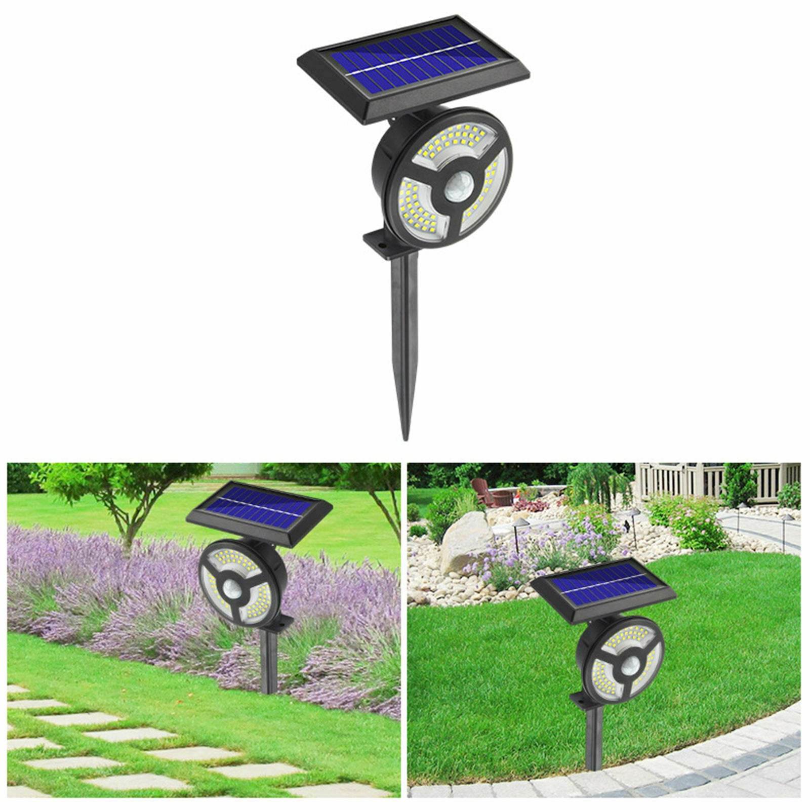 Solar LED Lights Outdoor Security Motion Sensor for Street Garden Path Barn