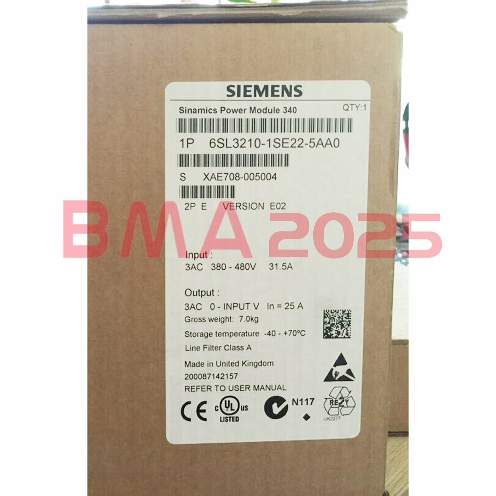 1PC New 6SL3210-1SE22-5AA0 Inverter 1year warranty DHL free Ship SM9T
