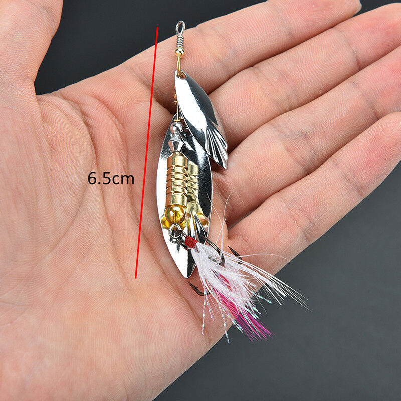 7g fishing lure spoon bait ideal for bass trout perch pike rotating fishin.l8