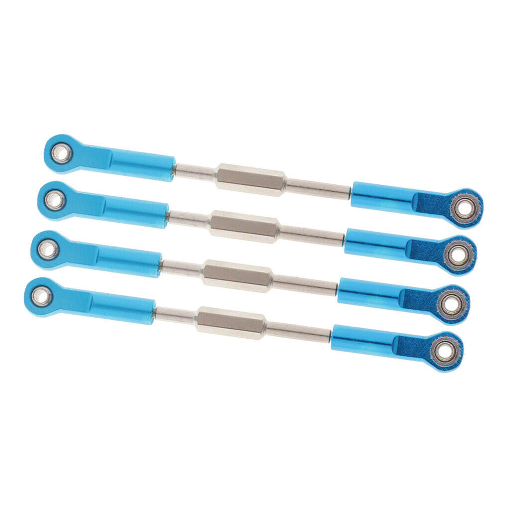 4 Pieces Steering Linkage Pulling Rod 96-114mm for 1:10 RC Car Rock Crawler