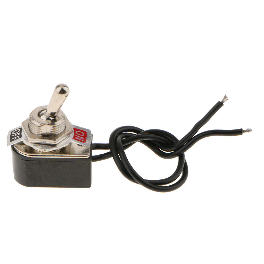 Heavy Duty Toggle Switch Flick ON/OFF Car Dash 125V/250V AC SPST with Wire