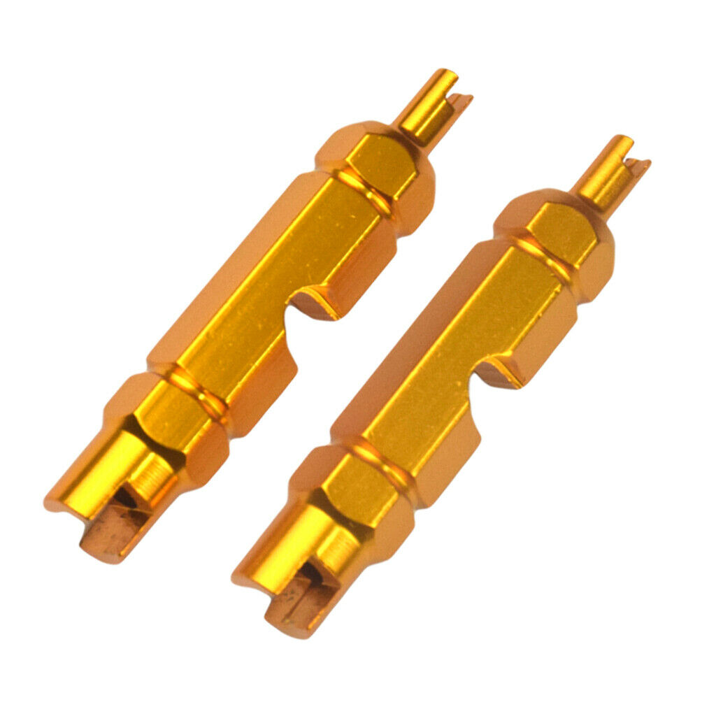 Pack of 2 New Valve Core Removal Wrench Road Bike Accessories Golden