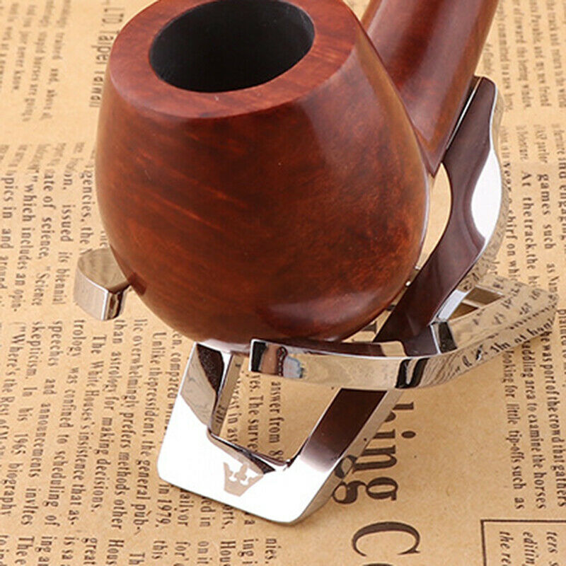 Durable Metal Pipe Smoking Tobacco Cigar Pipes Cool Gift&Stand Holder Present HN