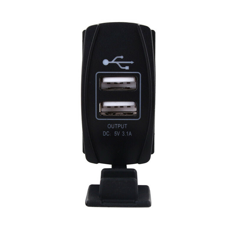 Universal 12-24V DC 3.1A Dual LED USB Car Power Supply Charger Port Socket Handy