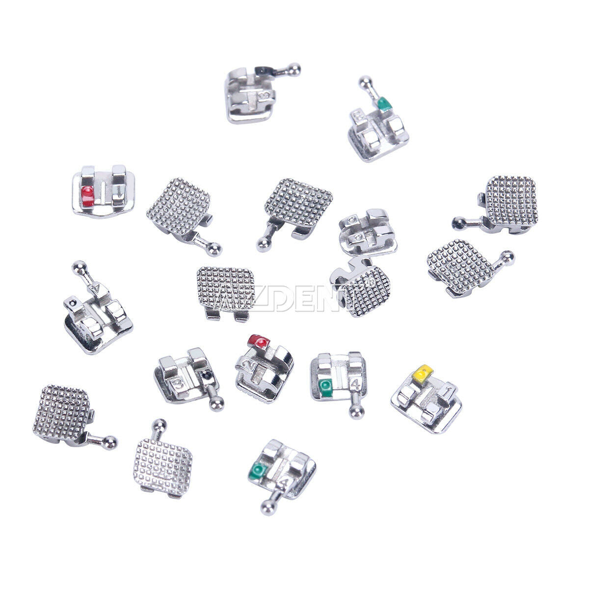 400pcs Dental Ortho Metal Brackets Braces Mini Roth 018 Hooks 3 4 5 Monoblock
