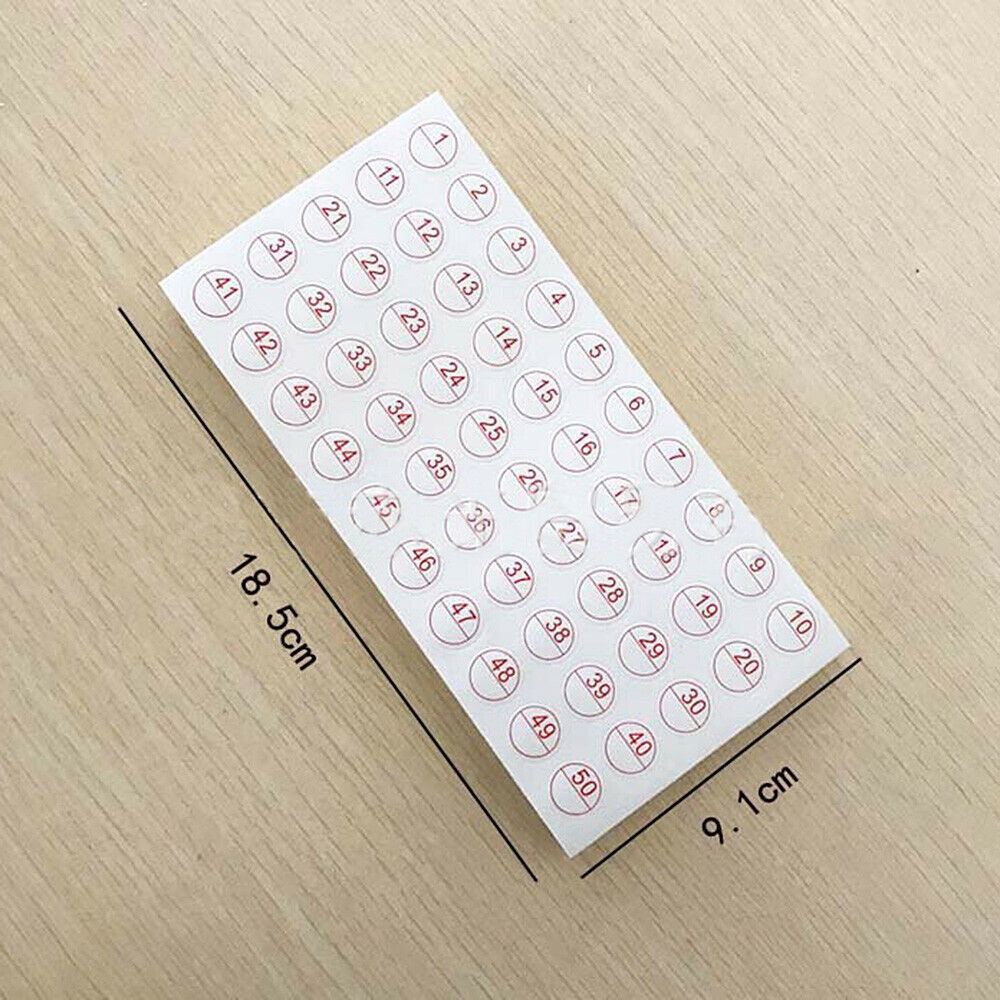 10Pcs Diamond Painting Mark Tool Number 1-50 Label Adhesive Stickers Digital Tag