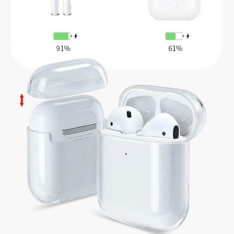 Soft TPU Transparent Cover Earphone Protective Case Clear Skin For AirPods 1/ 2