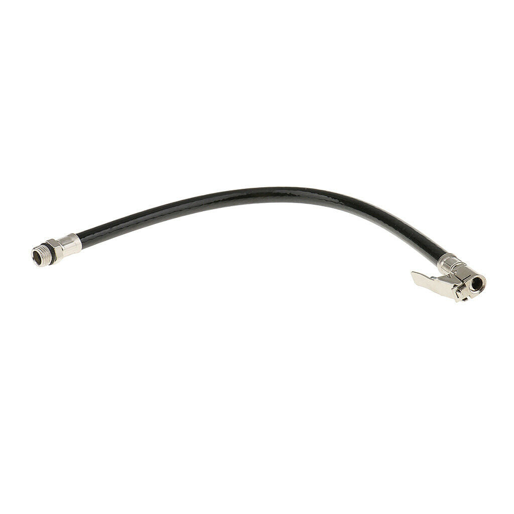 Motorcycle Car Tyre Air Pump Inflator 1/4'' Rubber Air Pipe Hose & Zinc Valve