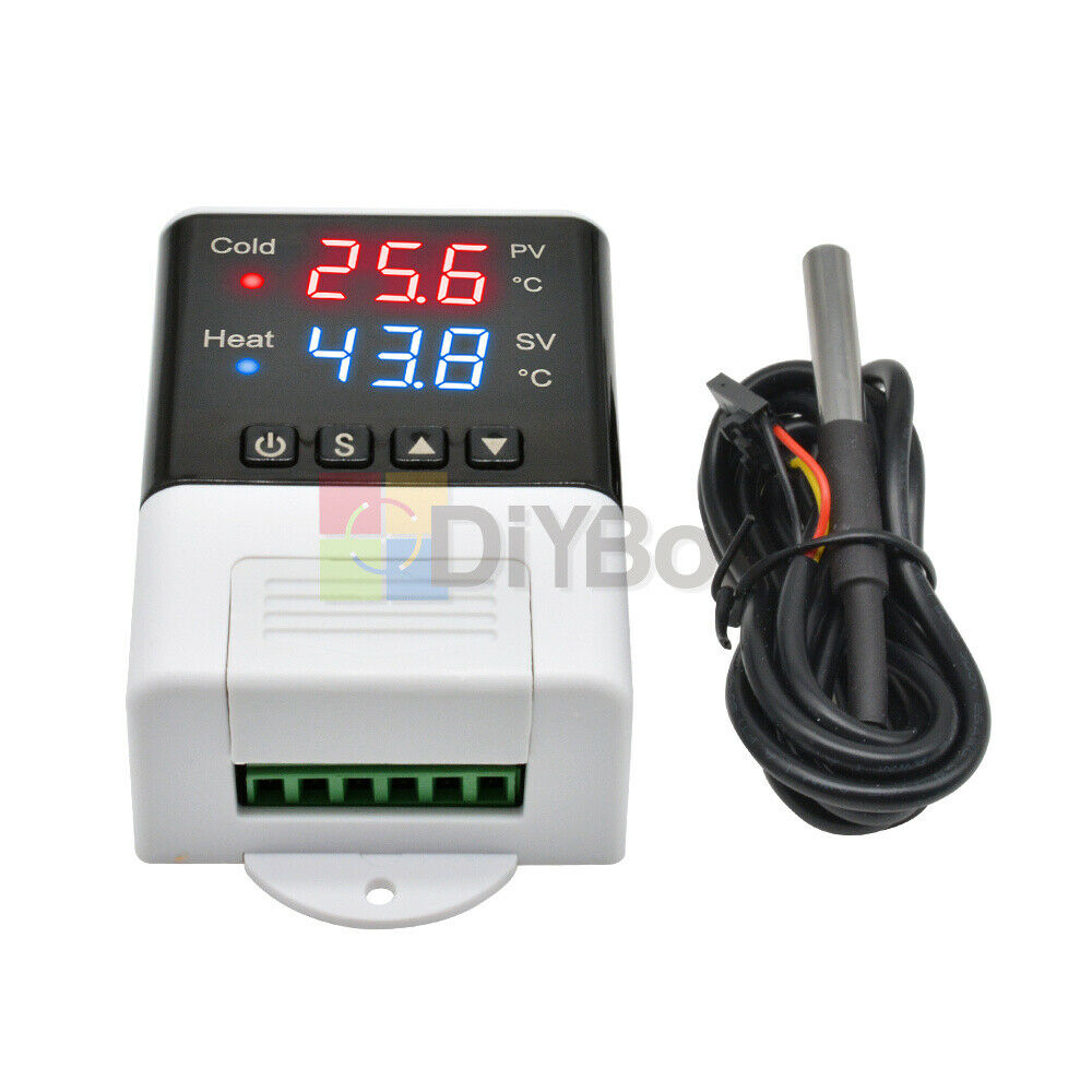 Dual LED Red+Blue Temperature Controller Thermostat DTC2210 Digital AC110V-220V
