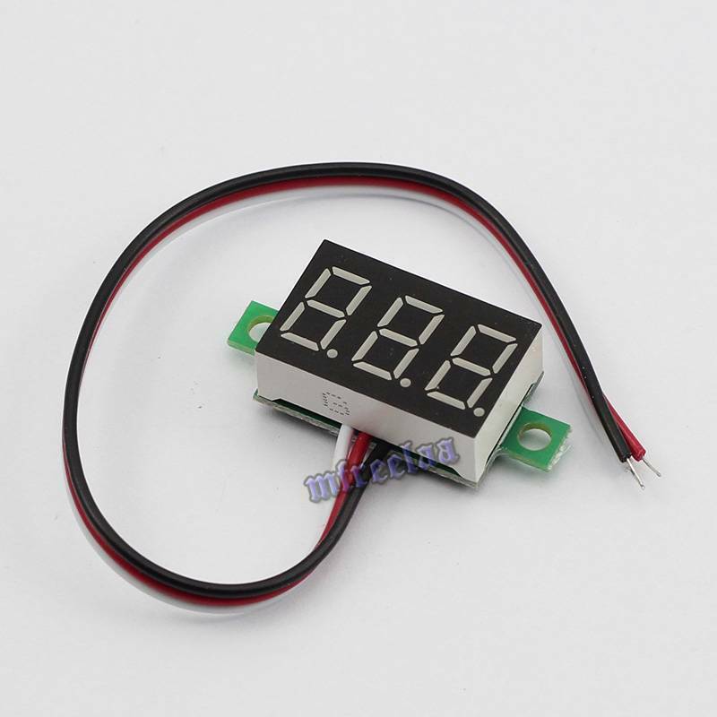 Dc 0-30V Mini Red Led 3 Digits Display Voltage Voltage Surface Board 5Pcs Pack