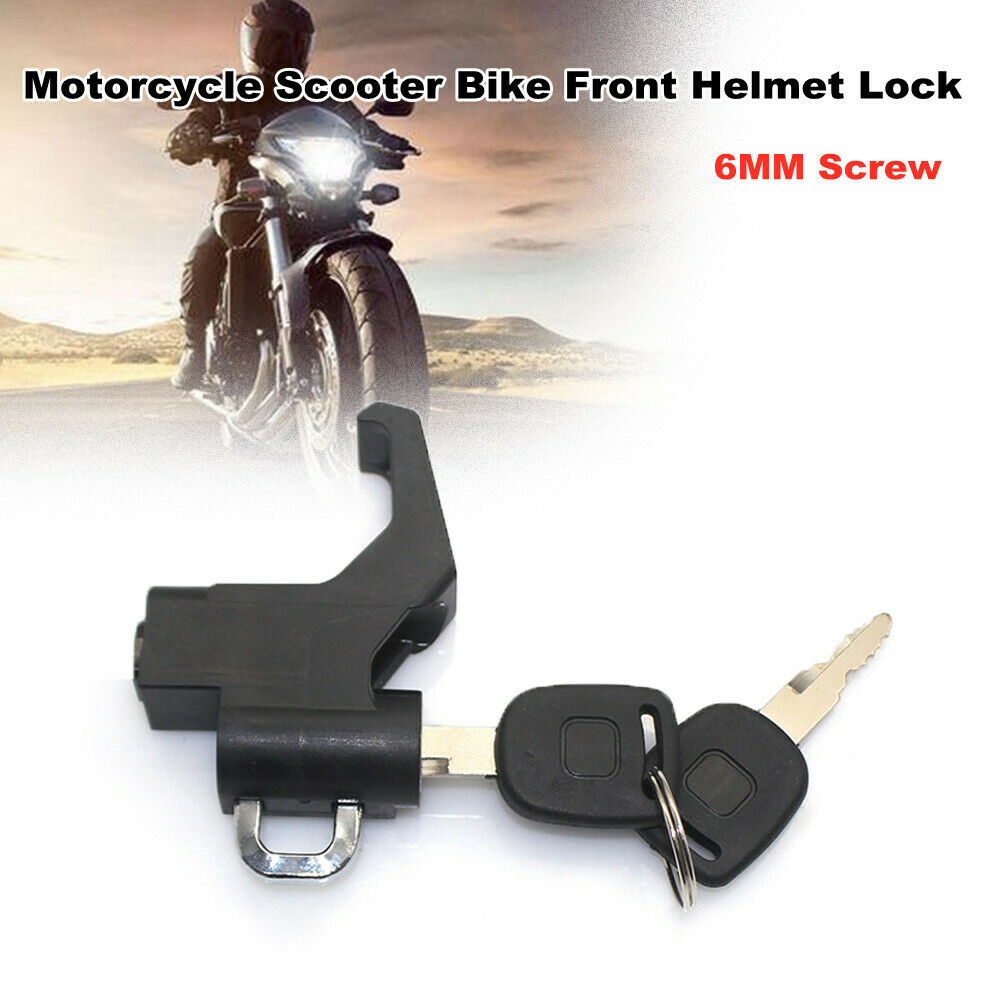 Scooter Bikes Motorcycle Front 6MM Anti-theft Hanging Hook Helmet Lock Security