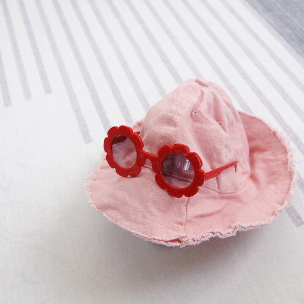 2 X Flower Sunglasses Shades UV400 for Girls Kids Baby Party Red + Pink
