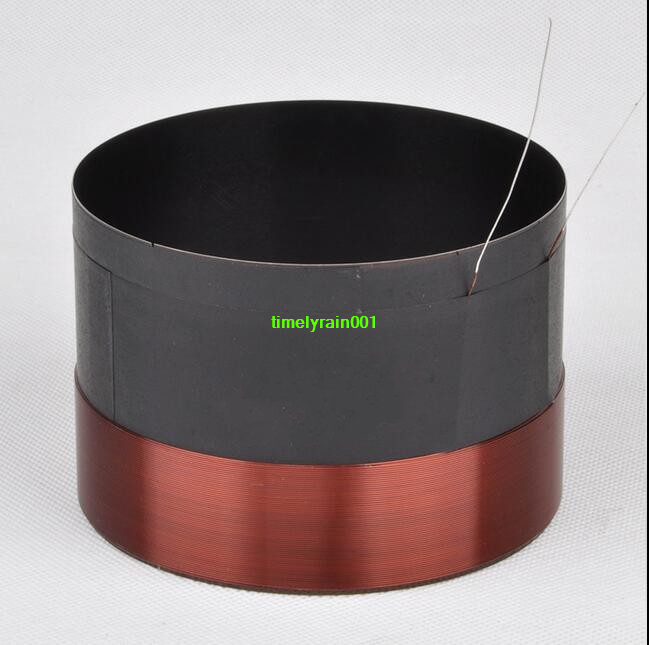 2pcs 75.5mm Woofer voice coil Bass speaker coil Black aluminum Home Audio parts