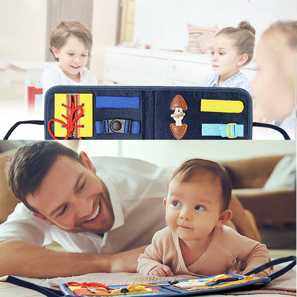 Toddler Busy Board - Montessori Basic Skills Toys - Learn to Dress