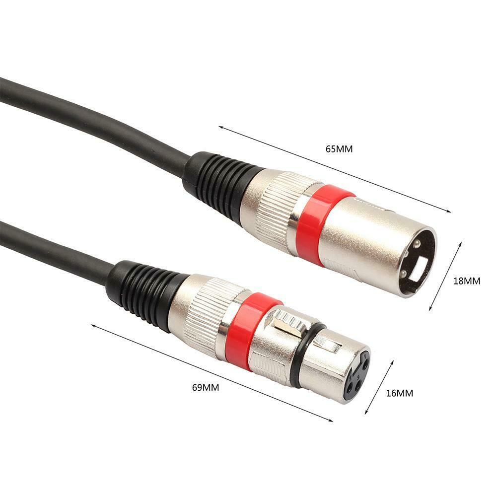 10pcs/Set 3 Pin 5.9ft DMX Stage DJ Cable Male to Female XLR Connector Wire Cord