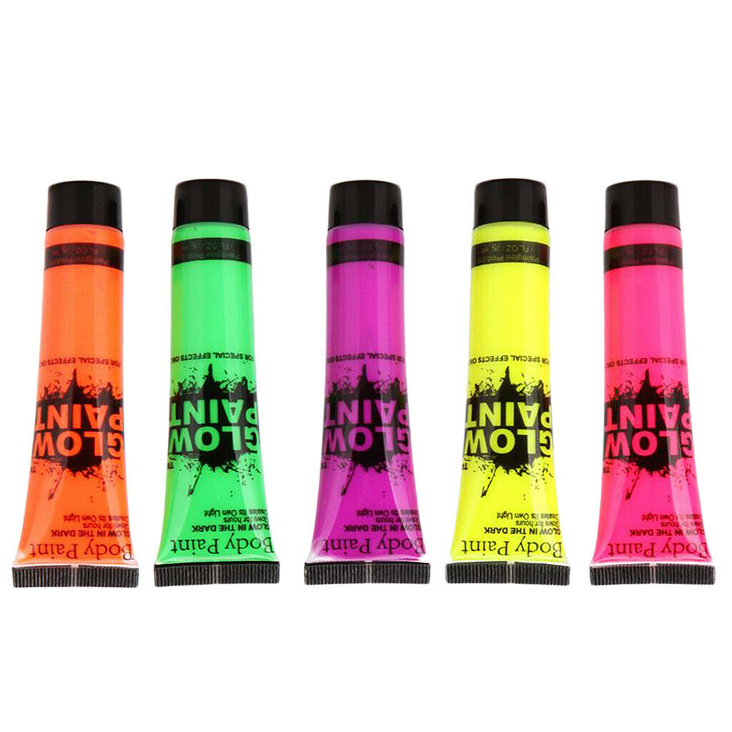 5 lot Face Paint Body 5Colors Glow Painting Wax Fancy Dress Accessories