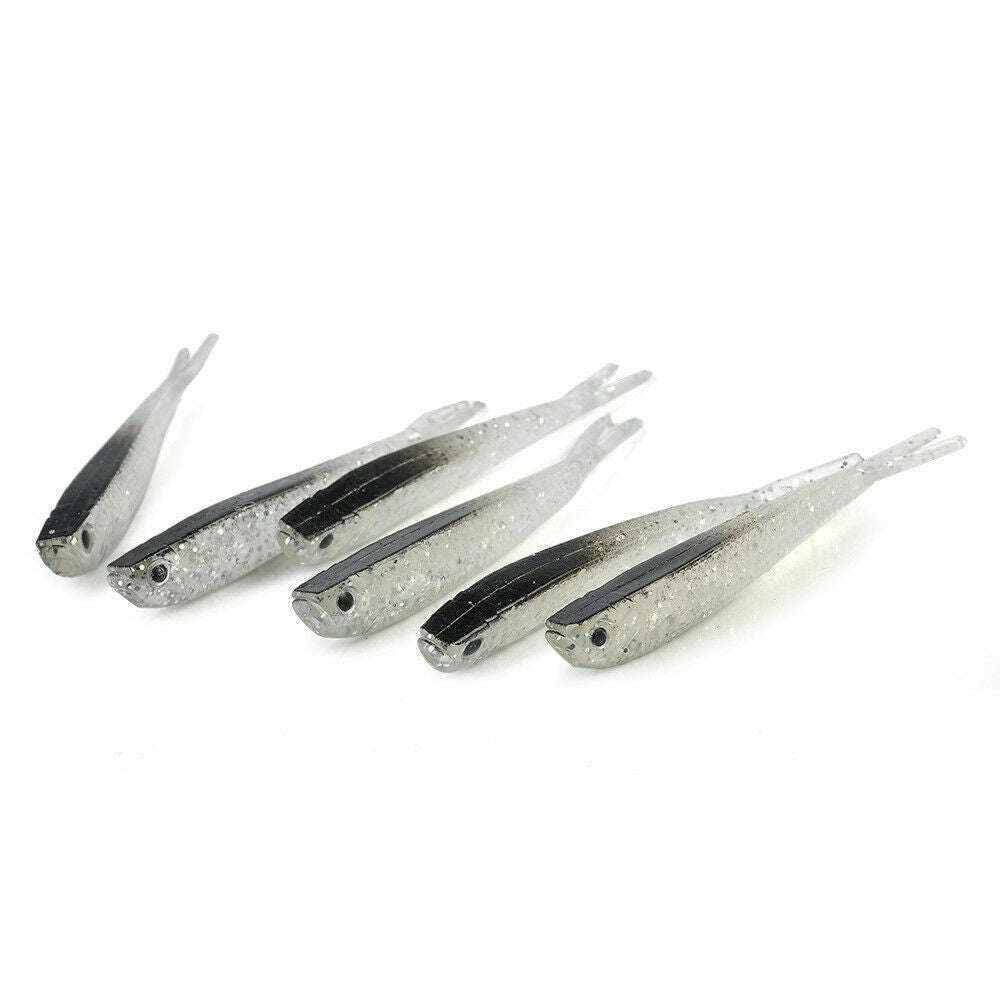 10x Pro Soft Silicone Fishing Lures Bass CrankBait Crank Bait Tackle 7.5cm/2.4g