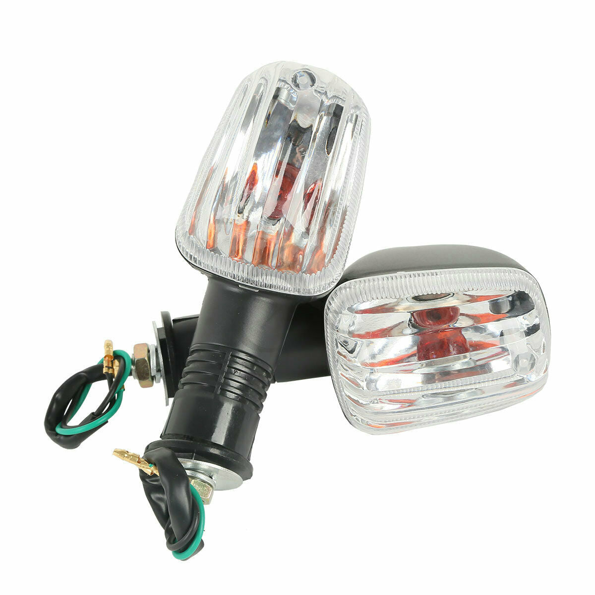 Turn Signal Indicator Light Clear Lens Amber LED For Suzuki GSX-R400 GSXR 400