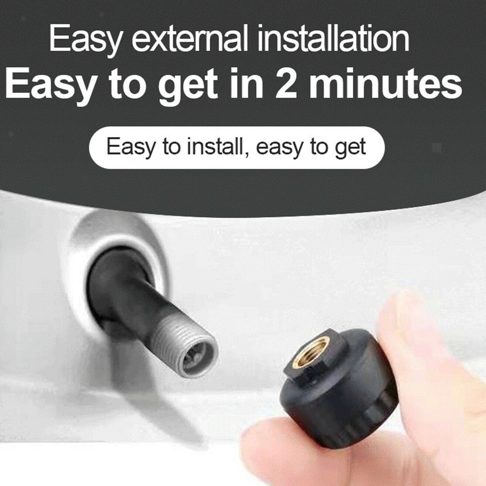 TD1 Car Tire Pressure Monitoring System w/ 4External Sensor TPMS Set LCD Display